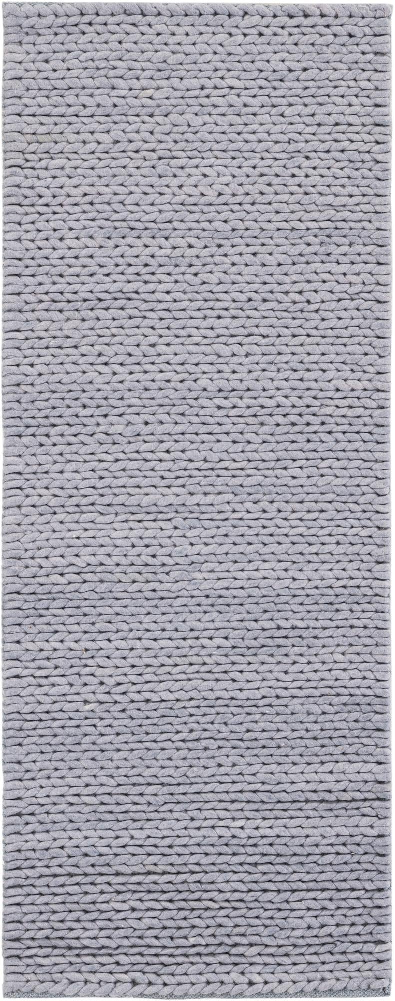 Auckland Stripes Wool Collection Area Rug - Waitomo Runner Space Gray  lifestyle 73
