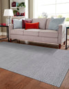 Auckland Stripes Wool Collection Area Rug - Waitomo Rectangle Space Gray  lifestyle 8