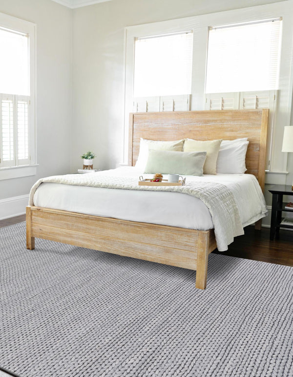 Auckland Stripes Wool Collection Area Rug - Waitomo Rectangle Space Gray  lifestyle 14