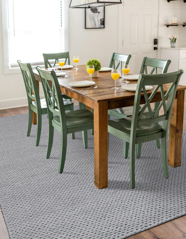 Auckland Stripes Wool Collection Area Rug - Waitomo Rectangle Space Gray  lifestyle 20