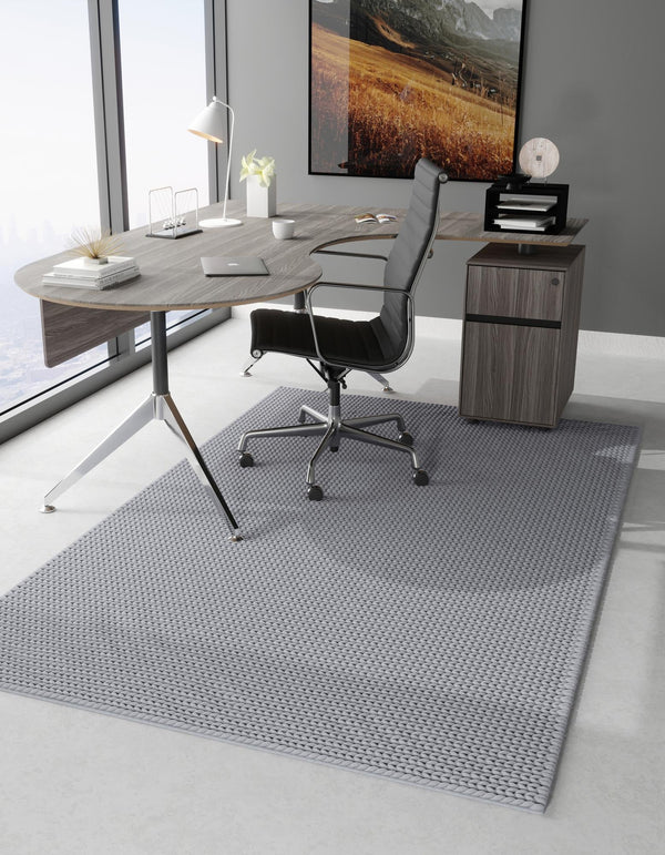 Auckland Stripes Wool Collection Area Rug - Waitomo Rectangle Space Gray  lifestyle 26