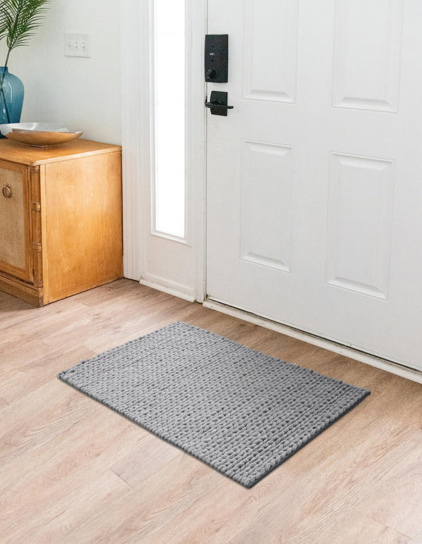Auckland Stripes Wool Collection Area Rug - Waitomo Rectangle Space Gray  lifestyle 29
