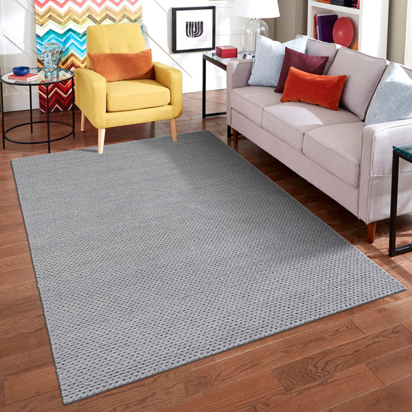 Auckland Stripes Wool Collection Area Rug - Waitomo Rectangle Space Gray  lifestyle 68