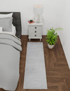 Auckland Stripes Wool Collection Area Rug - Waitomo Runner Space Gray  lifestyle 78