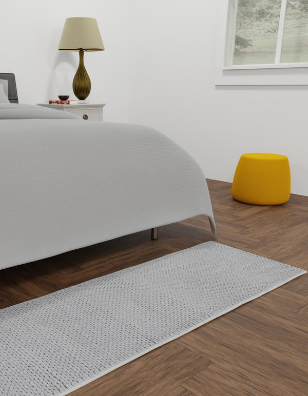Auckland Stripes Wool Collection Area Rug - Waitomo Runner Space Gray  lifestyle 81