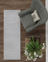 Auckland Stripes Wool Collection Area Rug - Waitomo Runner Space Gray  lifestyle 83