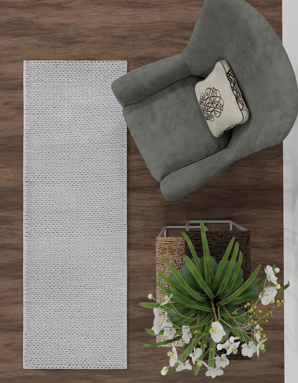Auckland Stripes Wool Collection Area Rug - Waitomo Runner Space Gray  lifestyle 83