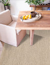 Auckland Stripes Wool Collection Area Rug - Waitomo Rectangle Taupe  lifestyle 23