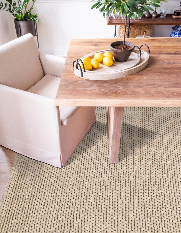 Auckland Stripes Wool Collection Area Rug - Waitomo Rectangle Taupe  lifestyle 23