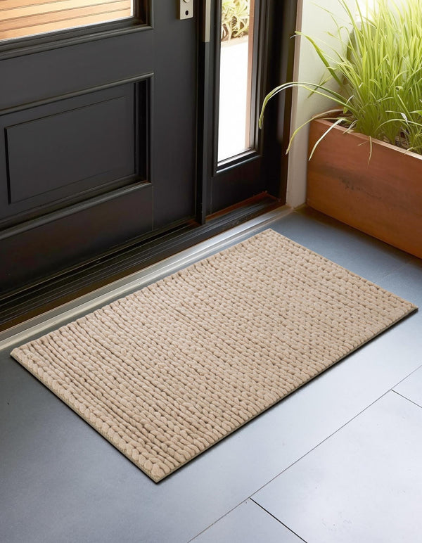 Auckland Stripes Wool Collection Area Rug - Waitomo Rectangle Taupe  lifestyle 43