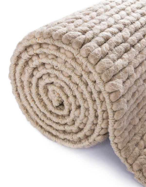 Auckland Stripes Wool Collection Area Rug - Waitomo Rectangle Taupe  lifestyle 75
