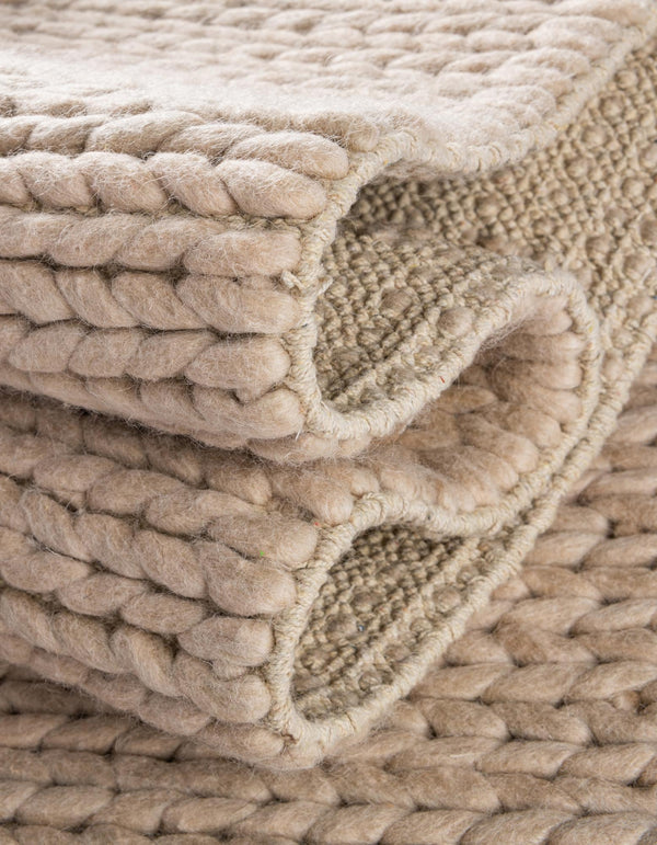 Auckland Stripes Wool Collection Area Rug - Waitomo Rectangle Taupe  lifestyle 79