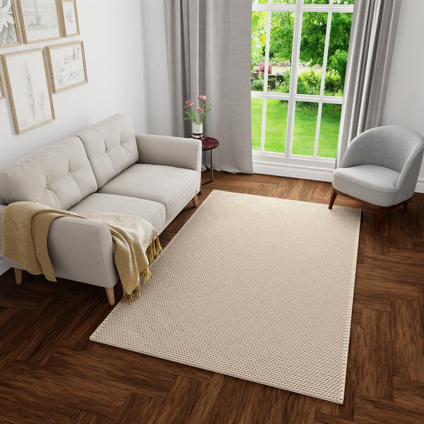 Auckland Stripes Wool Collection Area Rug - Waitomo Rectangle Taupe  lifestyle 90
