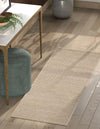 Auckland Stripes Wool Collection Area Rug - Waitomo Runner Taupe  lifestyle 108