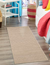 Auckland Stripes Wool Collection Area Rug - Waitomo Runner Taupe  lifestyle 115
