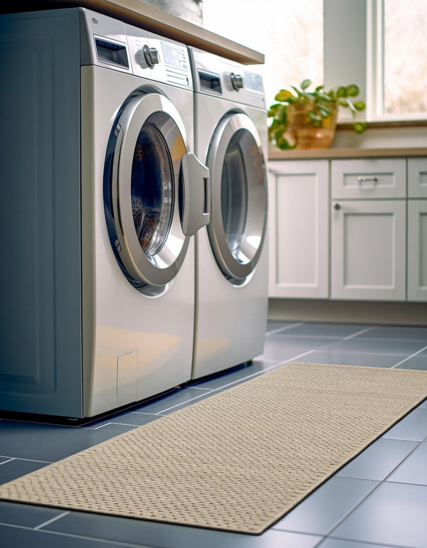 Auckland Stripes Wool Collection Area Rug - Waitomo Runner Taupe  lifestyle 127