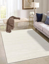 Auckland Stripes Wool Collection Area Rug - Waitomo Rectangle Ivory  lifestyle 6