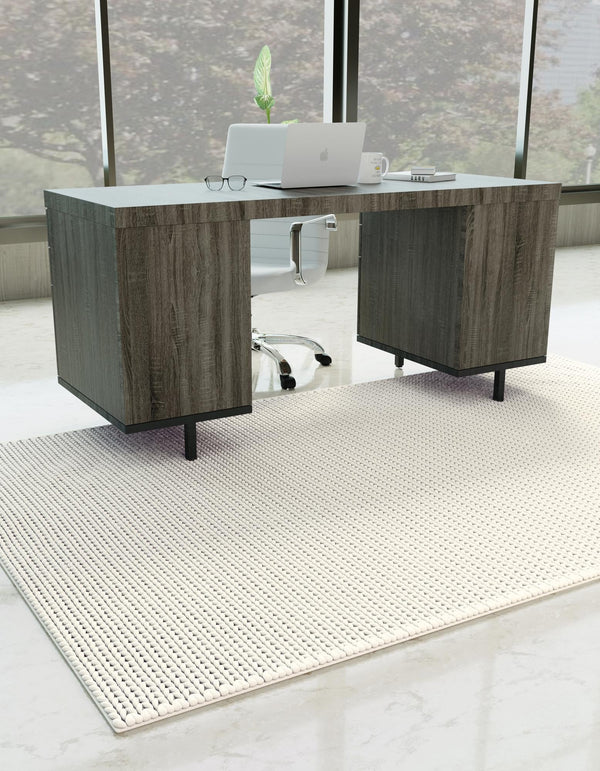 Auckland Stripes Wool Collection Area Rug - Waitomo Rectangle Ivory  lifestyle 27