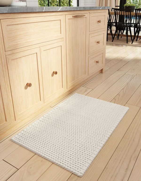 Auckland Stripes Wool Collection Area Rug - Waitomo Rectangle Ivory  lifestyle 33