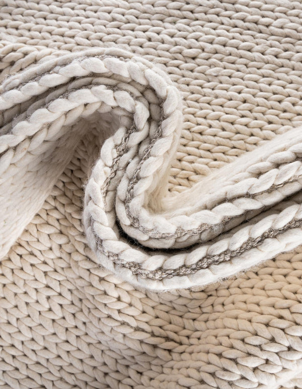 Auckland Stripes Wool Collection Area Rug - Waitomo Rectangle Ivory  lifestyle 45