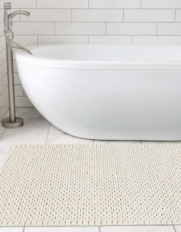 Auckland Stripes Wool Collection Area Rug - Waitomo Runner Ivory  lifestyle 120