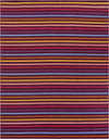 Seaside Stripes Collection Area Rug - Azul Rectangle Multi  lifestyle 2