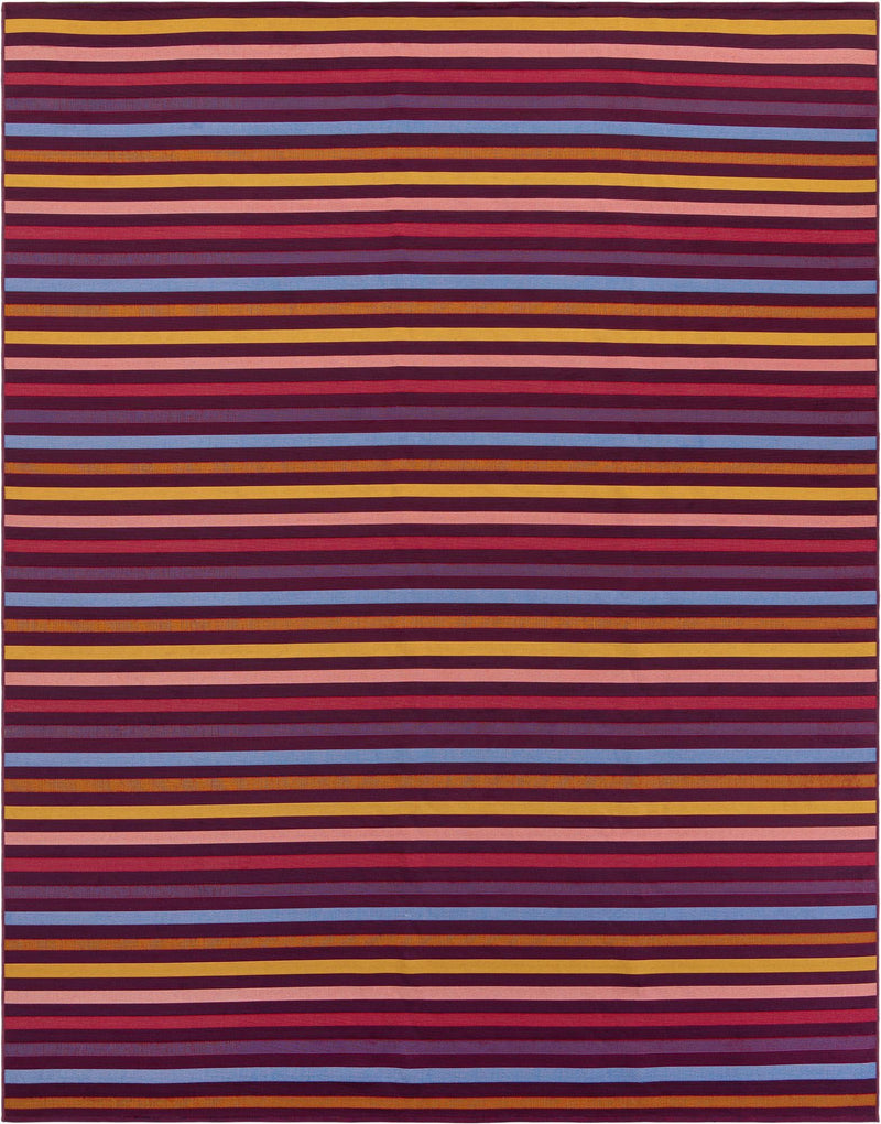 Seaside Stripes Collection Area Rug - Azul Rectangle Multi  lifestyle 2