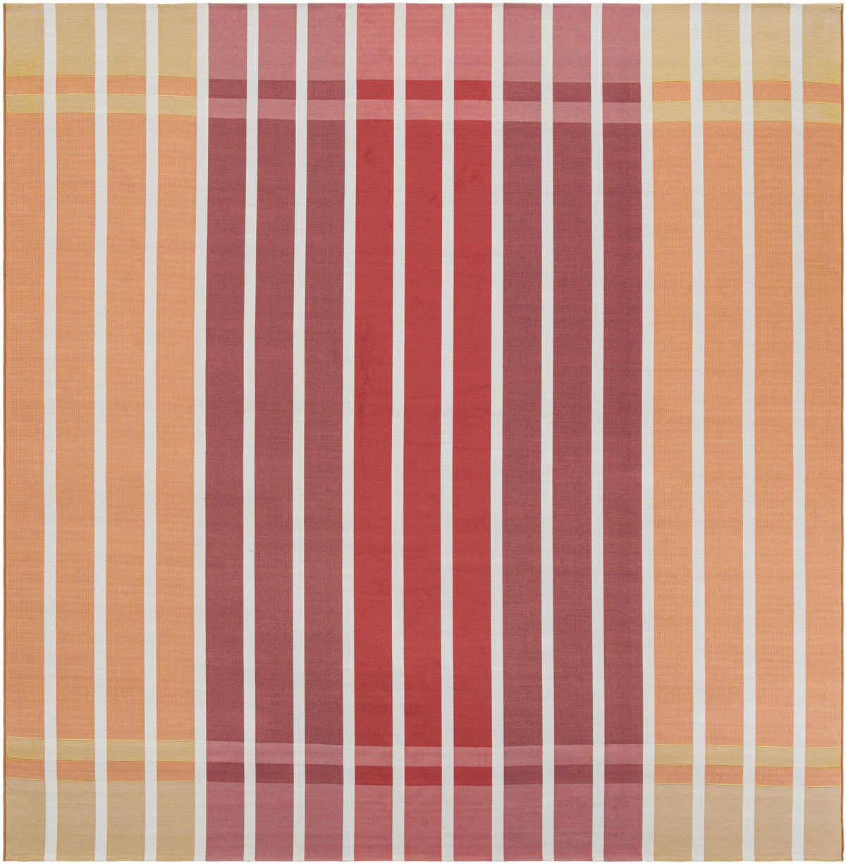 Seaside Stripes Collection Area Rug -  Coral Square Peach and Salmon  lifestyle 78