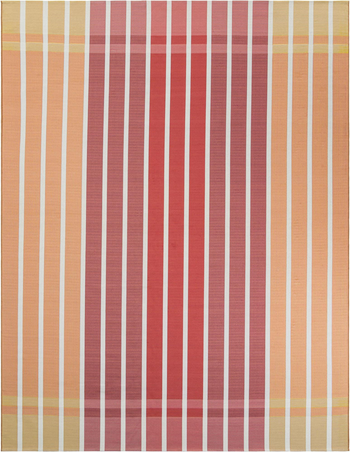 Seaside Stripes Collection Area Rug -  Coral Rectangle Peach and Salmon  lifestyle 2