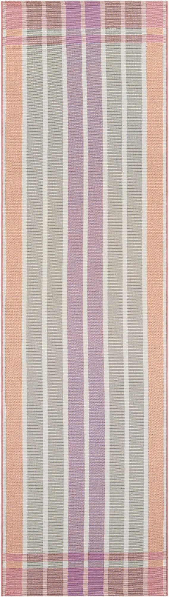 Seaside Stripes Collection Area Rug -  Coral Runner Pink and Lavender  lifestyle 80