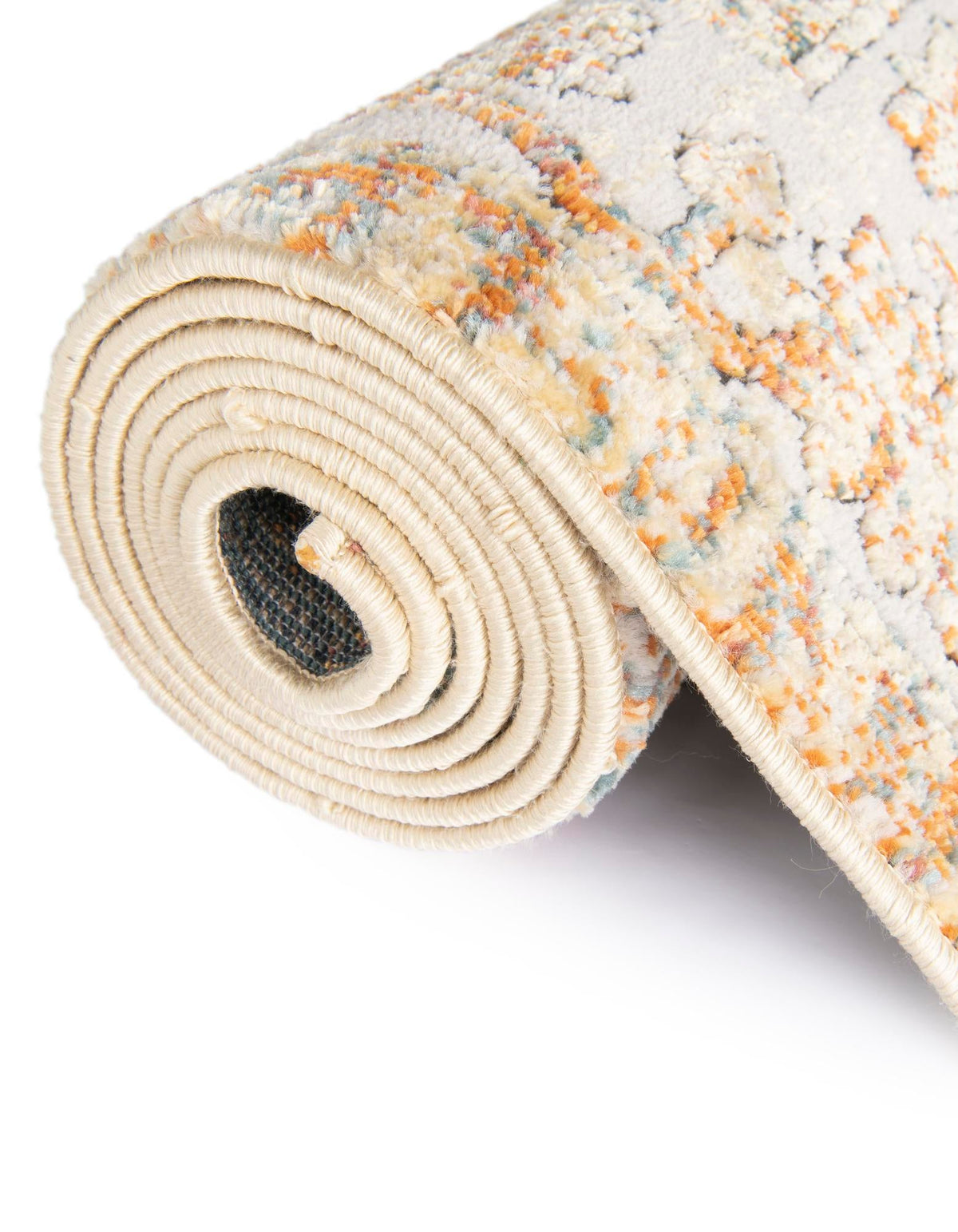 Savannah Soiree Collection Area Rug -  Everglade (LBrown Blue) Round LBrown Blue  lifestyle 22