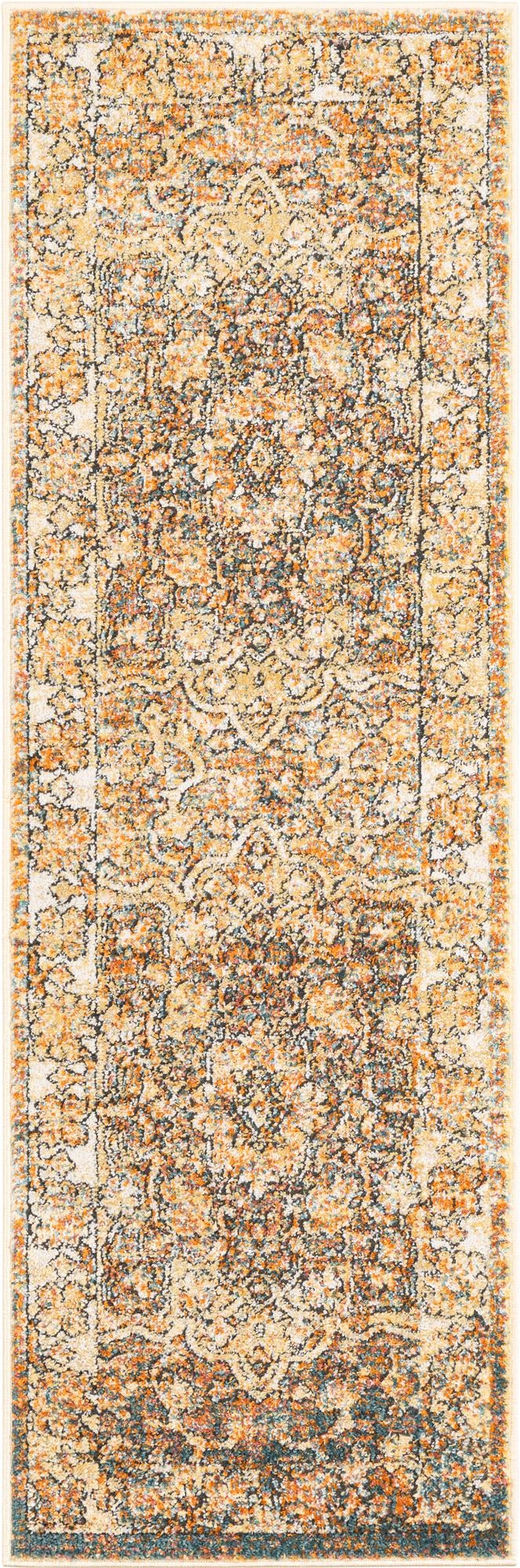 Savannah Soiree Collection Area Rug -  Everglade (LBrown Blue) Runner LBrown Blue  lifestyle 3