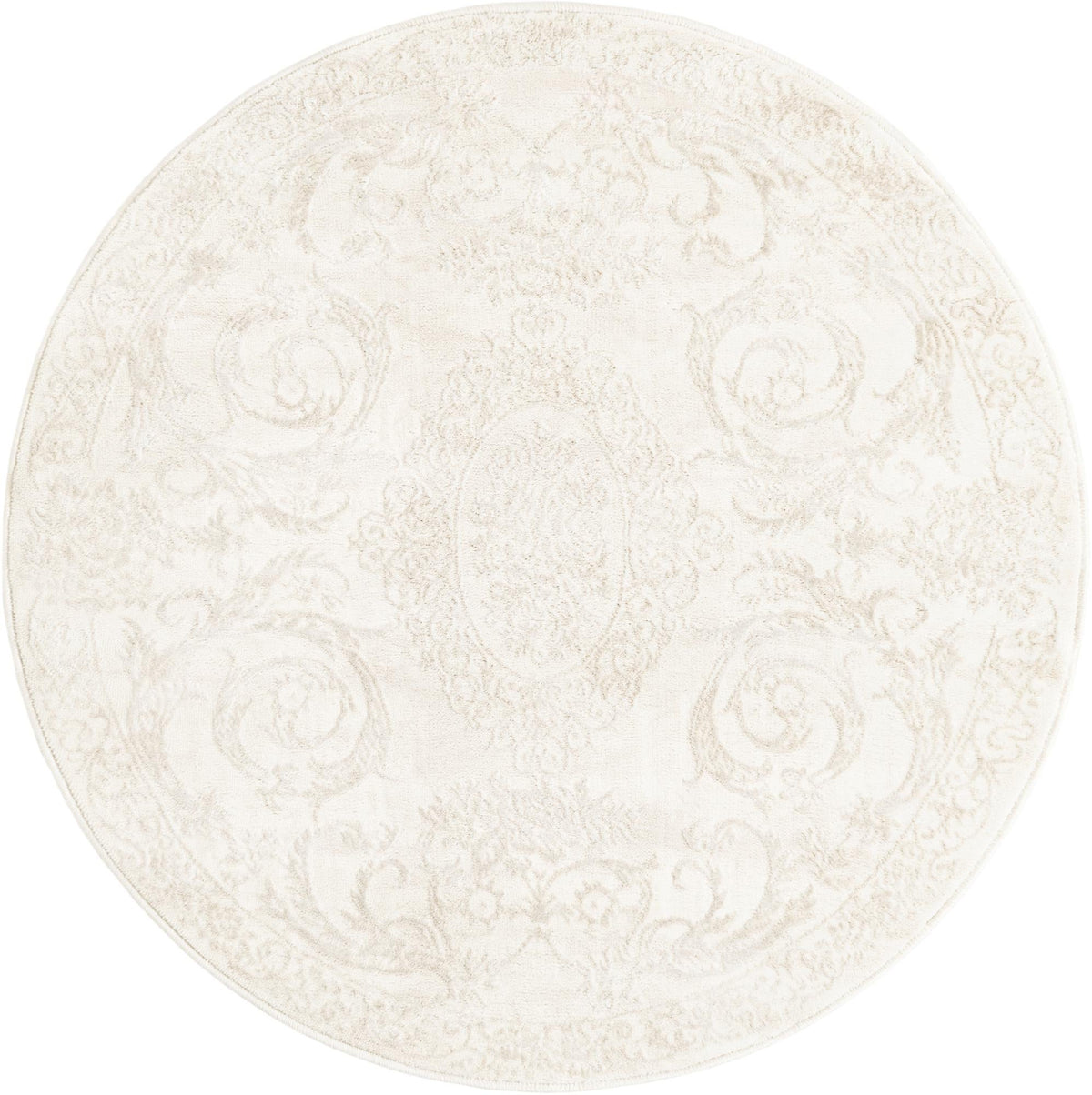 Bloomsbury Elegance Collection Area Rug - Mayfair Round Ivory  lifestyle 50