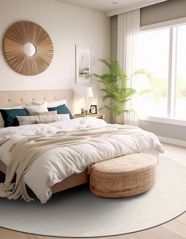 Bloomsbury Elegance Collection Area Rug -  Kensington (Ivory) Round Ivory  lifestyle 32