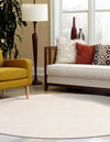 Bloomsbury Elegance Collection Area Rug -  Kensington (Ivory) Round Ivory  lifestyle 33