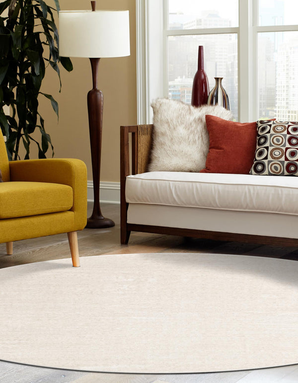 Bloomsbury Elegance Collection Area Rug -  Kensington (Ivory) Round Ivory  lifestyle 33