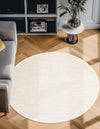 Bloomsbury Elegance Collection Area Rug -  Kensington (Ivory) Round Ivory  lifestyle 34