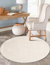 Bloomsbury Elegance Collection Area Rug -  Kensington (Ivory) Round Ivory  lifestyle 35