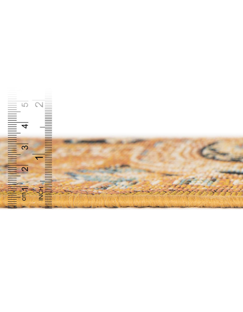Patio Elegance Collection Area Rug - Veranda Rectangle Black Gold Brown  lifestyle 5