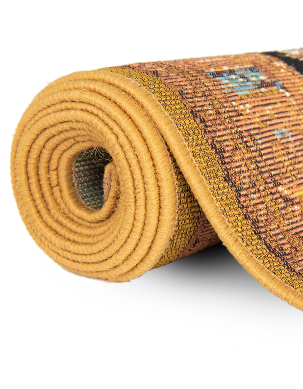 Patio Elegance Collection Area Rug - Veranda Rectangle Black Gold Brown  lifestyle 12