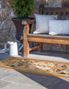 Patio Elegance Collection Area Rug - Veranda Runner Black Gold Brown  lifestyle 25