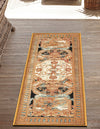 Patio Elegance Collection Area Rug - Veranda Runner Black Gold Brown  lifestyle 31