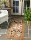 Patio Elegance Collection Area Rug - Veranda Runner Black Gold Brown  lifestyle 34
