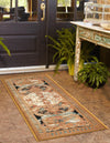 Patio Elegance Collection Area Rug - Veranda Runner Black Gold Brown  lifestyle 37