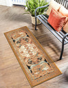 Patio Elegance Collection Area Rug - Veranda Runner Black Gold Brown  lifestyle 46