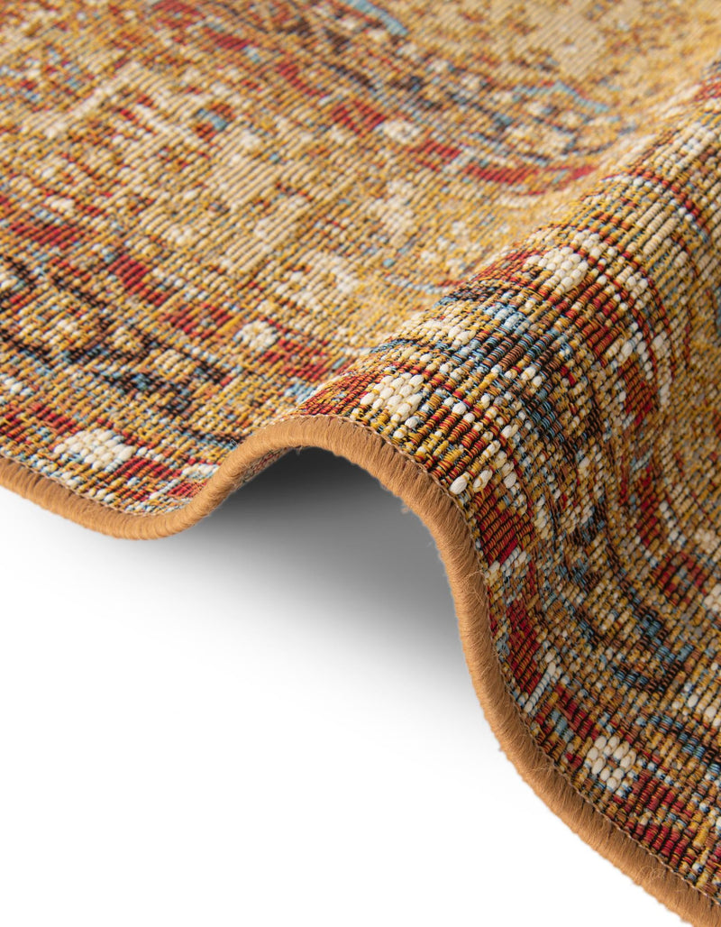 Patio Elegance Collection Area Rug -  Pergola Rectangle Blue and Light Brown  lifestyle 10