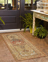 Patio Elegance Collection Area Rug -  Pergola Runner Blue and Light Brown  lifestyle 25