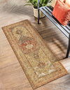 Patio Elegance Collection Area Rug -  Pergola Runner Blue and Light Brown  lifestyle 28