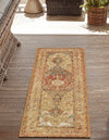 Patio Elegance Collection Area Rug -  Pergola Runner Blue and Light Brown  lifestyle 31