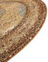 Patio Elegance Collection Area Rug -  Pergola Round Blue and Light Brown  lifestyle 57